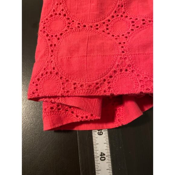 Robbie Bee Womens Dress Size 16 Pink Embroidered Eyelet Babydoll Rockabilly - Picture 7 of 8